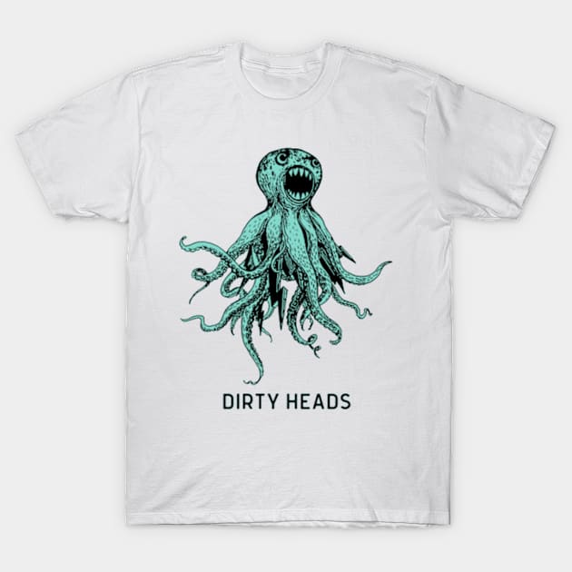 Dirty Heads Octopus Blue T-Shirt by MellowDoll